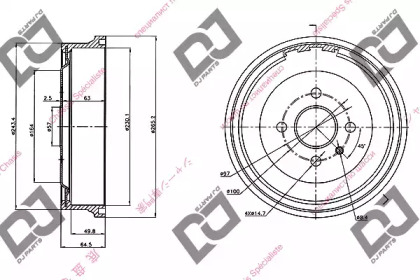 Тормозный барабан DJ PARTS BR1064